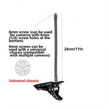 1/4 Screw (Optional Universal Base) Baby Monitor Camera Mount, No-Drill Multi-Function Monitor Bracket, Adjustable Baby Crib Camera Stand, Clip-On Baby Camera Mount, Baby Monitor Camera Bracket, No-Drill Wall-Mounted Camera Mount, Suitable For Indoor And Outdoor Security Cameras - A - View 5
