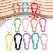 5/10/30/60/100pcs Candy Color Lobster Clasp Key Ring Spring Hook DIY Bag Keychain Jewelry Making Accessories Decoration - Multicolor - View 11