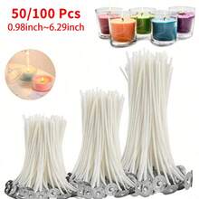 100pcs Candle Wicks DIY Candle Making Wicks, 9cm/16cm - White - View 5