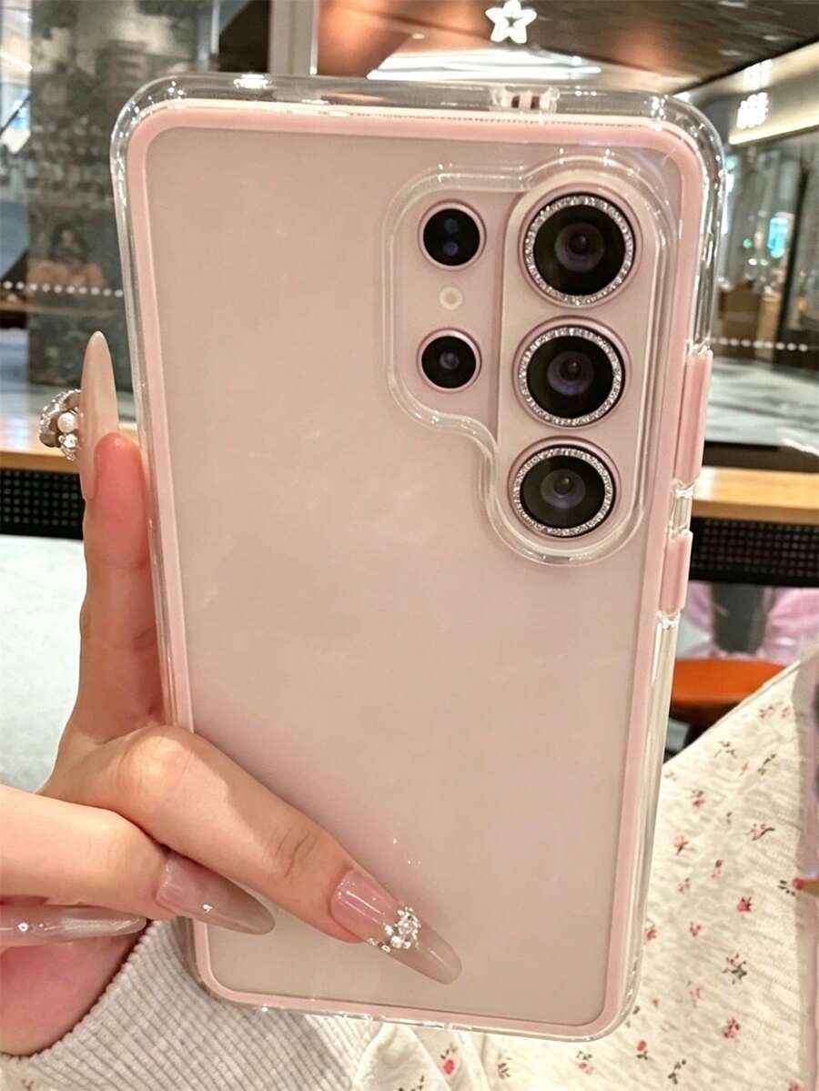 高清透明相機鏡頭保護壓克力防摔手機殼，適用 S26Ultra Galaxy S26Plus S25Ultra S24Ultra S23Ultra S22Ultra S25 S24 Plus A57 A56 A55，極簡透明防震電鍍按鍵保護防撞殼