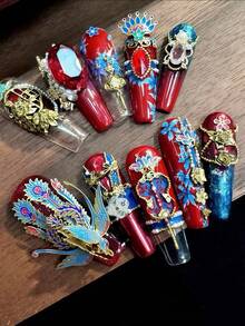 1pc Chinese Style Floral Window Garden Exquisite Window Chinese Knot Cheongsam Button Frog Button 3D Ornament Silicone Mold - Clear - View 7