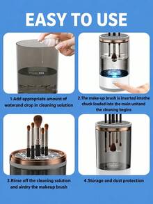 Electric Makeup Brush Cleaner, Automatic Deep Cleaning, USB Powered Makeup Brush Cleaner, Quick Drying And Storage, Suitable For All Makeup Brushes, Keeps Skin Clean And Healthy, A Great Gift - Shape - View 6