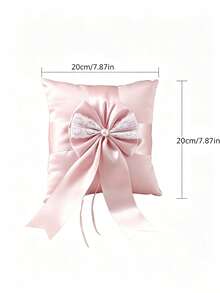 Customized Wedding Ring Pillow, Personalized Wedding Pillow, Ring Decoration, Customizable Groom And Bride Names, Fashionable, Also Can Be Used As Ring Exchange Tray, Gift Or Couple Keepsake - Multicolor - View 4