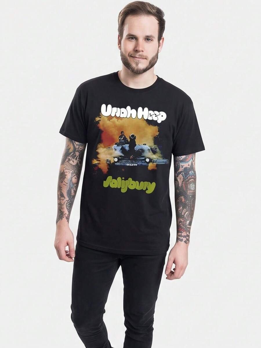 Men T-Shirts - 黑色 - 查看 1
