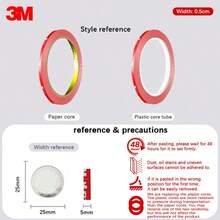 3M Double-Sided Transparent Strong Adhesive Tape, Thickened High-Temperature Resistant High-Adhesion Foam Tape For Car And Home Use, Damage Free Adhesive - Transparent Version - 3 Meters In Length - View 10