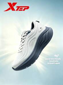 XTEP--Zapatillas de running ligeras para hombre, de malla transpirable, para verano, con absorción de impactos, ligeras, color gris luna - Lima Lunar - Ver 1