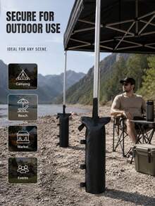 4pcs/1set, Sturdy Pop-Up Tent Weight Bags, Sandbags - Tent Anchoring For Outdoor Activities, Easy To Fill And Portable Design, Suitable For Camping, Beach - Multicolor - View 3