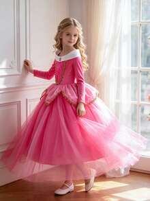 Vestido formal de estilo princesa para niña joven - Multicolor - Ver 5