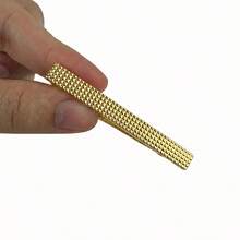 Prendedor De Gravata Masculino Clip Grampo Elegante Luxo - Dourado Textura 5cm - PR50 - Visão 4