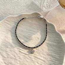 1 pièce Bracelet en acier inoxydable avec patchwork de cœur 3D, bracelet de style luxe Ins avec pompon et cœur pointu - Bracelet en trèfle à quatre feuilles - Voir 17
