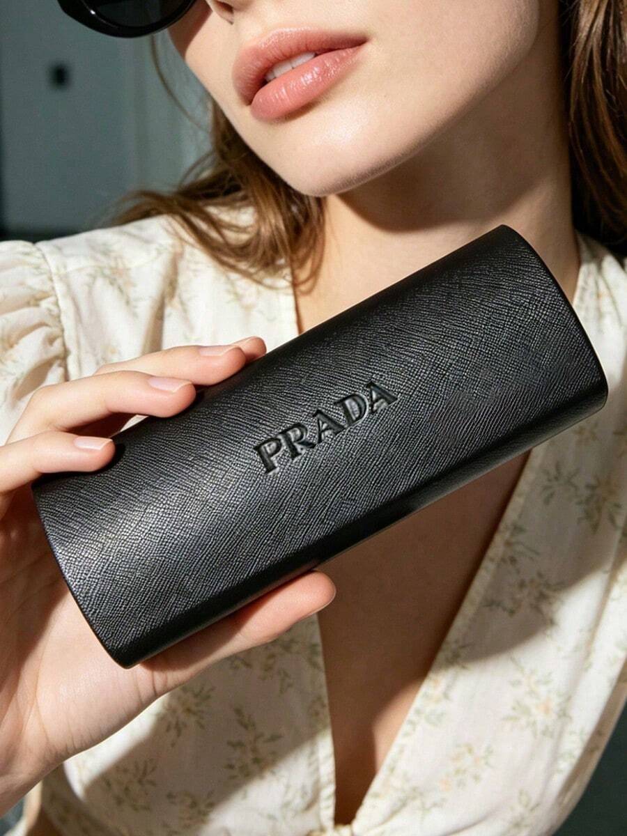 Prada 時尚眼鏡盒,適用於時尚眼鏡與一般眼鏡,送給女性的完美禮物 - 黑色 - 查看 1