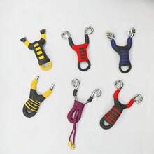 Pocket‑Sized Lightweight Slingshot Zero Burden Feeling Ergonomic Comfortable Grip Compact Portable Design Durable Flexible Rubber Band Stable Rebound Outdoor Short Trip Recreation Daily Stress Relief Interesting Leisure Toy - Red - View 5