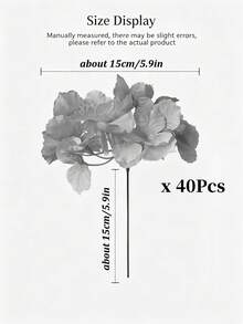 MEHELANY 40/20/5入人造繡球花花頭，蓬鬆大圓錐形粉色仿真花，適用DIY花藝布置、婚禮派對、居家辦公室裝飾、桌面擺飾、秋季感恩節豐收季裝飾、聖誕DIY花環裝飾、新娘捧花配件 - 粉色 - 查看 9