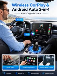 XF.Meraki 無線 CarPlay 轉接器，兼容 Apple CarPlay，輕鬆將有線 CarPlay 升級為無線，即時連接，自動重新連接，超迷你 CarPlay 轉接器，適用於內建 CarPlay 的汽車，汽車配件 - 無線carplay適配器 - 查看 3
