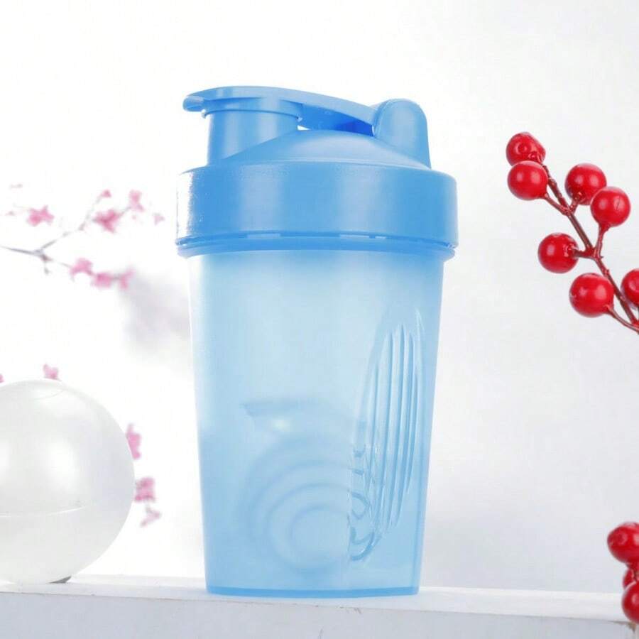 1個 藍色 12oz/400ml 搖搖杯,經典環形掛鉤,防漏設計,附刻度,小號不鏽鋼攪拌球,PP5認證,可洗碗機清洗,適用於運動、健身、蛋白粉攪拌、露營、水杯、咖啡杯等 - 藍色 - 查看 1