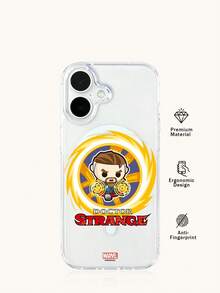 Miniso Marvel 蜘蛛人鋼鐵人卡通圖案磁吸手機殼 男款，適用 iPhone 17 Pro Max/17 Pro/Air/16 Pro Max/15 Plus/14/13/IP 17/15 Pro/12 Pro/11/16 Plus/XR，Apple 防摔防刮保護殼 - 透明5 - 查看 4