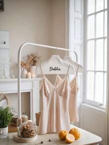 個性化衣架套，客製化婚禮防滑禮服衣架套，客製化姓名衣架套，婚禮新娘與伴娘紀念禮物 - 彩色 - 查看 3