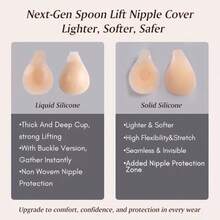 2pcs Water Drop Silicone Nipple Cover Set, Ultra-Thin Invisible Anti-Sagging Breast Stickers With Lifting Support, Anti-Exposure, Fit Daily Bra, Bikini, Swimwear, Party Outfit, Back To School Look And Seaside Vacation Wear - A - View 6