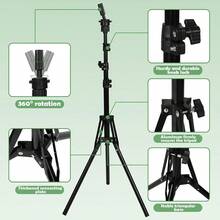 61 Inch Adjustable Wig Stand Tripod With Mannequin Head, Hair Cap, Elastic Band, T-Pin Tool Set, Suitable For Wig Styling, Production, Display, Beauty And Hairdressing Training, Halloween - View 5