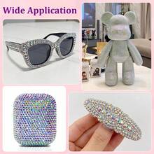 24-Grid DIY Rhinestone Decoration Set, 3mm Iridescent Flat-Back Resin Gems With Accessories, For DIY Crafts, Clothing, Art, Cups, Jewelry, Phone Cases And More, Holiday Gift - DIY Rhinestones - View 5