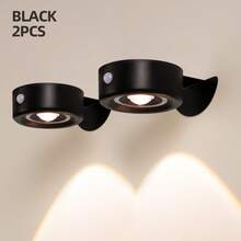 LED Picture Light, Wireless LED Wall Mounted Light, Rechargeable Magnetic Wall Lamp, Wireless Spotlight, Decorative Wall Light, 800mAh Battery Powered, 3 Lighting Modes, Suitable For Picture Frames, Artworks, Portrait Display - Multicolor - View 20