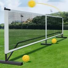 1PC Pickleball Net (Without Stand), Portable Outdoor Lawn Indoor Training Competition Dedicated White Border Black Mesh, Suitable For Badminton, Tennis, Volleyball, No Installation Foldable Ball Net - Multicolor - View 6