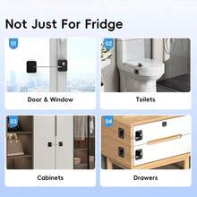 2pcs Refrigerator Locks With Keys, Suitable For Children, Toddlers And Adults, Self-Adhesive Child Safety Locks, Applicable To French Door Refrigerators, Side-By-Side Refrigerators, Cabinets And Drawers, Ovens, Windows - Multiple Styles - View 8