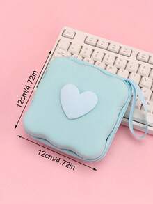 Tas Penyimpanan Kabel Data Kapasitas Besar Gelombang Persegi untuk Kamera CCD, Pengisi Daya Earphone, Kotak Penyimpanan Kartun Lucu Portabel untuk Perjalanan, Warna Solid - MultiWarna - View 9