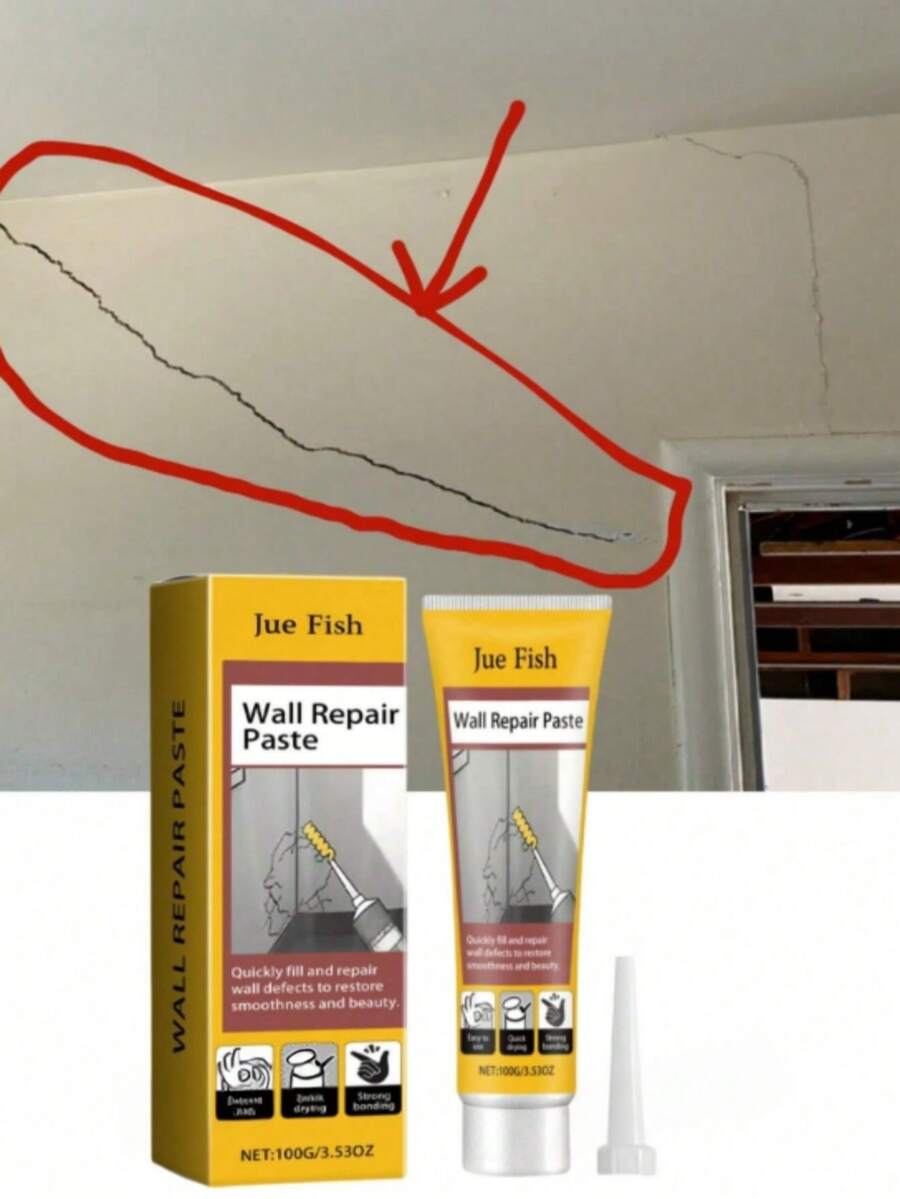 Wall Crack Repair Putty: Wall Damage, Scratches, Dents, Cracks, Nail Hole Repair, Partial Wall Repair Putty - A - View 1