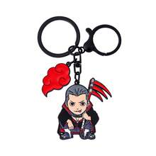Naruto Akatsuki Metal Enamel Keychain Itachi Pain Deidara Hidan Chibi Figure Red Cloud Pendant Key Ring Backpack Charm Anime Fan Cosplay Gift - Multicolor - View 17