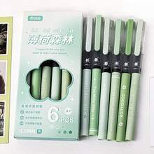 New Set 中性筆 快乾順滑莫蘭迪色系 直液式原子筆 0.5mm 不鏽鋼筆尖 學生考試練習筆 - 中性筆 - 查看 9