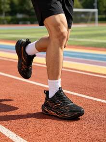 Men's Running Shoes, Marathon Running Shoes, Suitable For Outdoor Jogging, Daily Wear, And Suburban Walking - Black - View 7