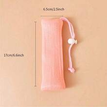 1/4pcs Mesh Soap Storage Bag, Thickened Foaming Drawstring Pouch, Bathroom, College Dorm, Minimalist Style, Student, Men, Women, Travel Accessory, Back To School - one-size - View 9
