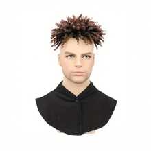 3inch 70g Synthetic Clip-In Hair Extensions Short American Black Perm Dreadlocks1 Hip-Hop Styling Wig - Multicolor - View 11