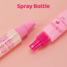 Miniso Set Botol Perjalanan Barbie 11 Buah Warna Pink, Wadah Kosmetik Isi Ulang, Perlengkapan Mandi Portabel dengan Kotak Penyimpanan, Perlengkapan Perjalanan untuk Sampo dan Losion - Berwarna merah muda - View 10