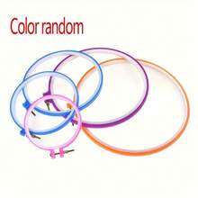 5pcs/Set Colorful Embroidery Hoops, Mixed Color Embroidery Rings, 4-10 Inch Round Plastic Embroidery Frames, Adjustable Tension, Suitable For DIY Crafts, Handmade Materials, Sewing Projects, Embroidery Accessories, Essential For Craft Enthusiasts - Multicolor - View 9