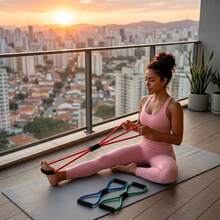 Elástico de Tensão Multifuncional para Treino de Ombros Braços Costas e Glúteos - A - Visão 2