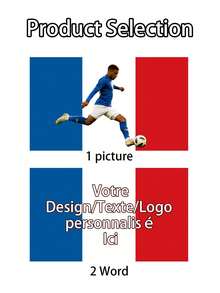 1pc Customized French Flag Photo Banner, Personalized Garden Flag Wall Decor, Custom Tapestry Image & Text Display, Suitable For Home Party Holiday Celebration, Customizable Design/Image/Text/Logo, Holiday Birthday Anniversary Gift For Friends And Family - Style E - View 3