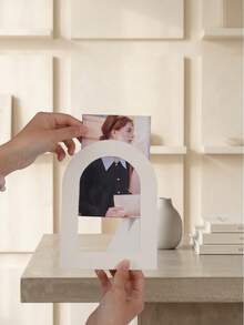 5/10pcs Arched Cardboard Photo Frames, Desktop Standing Minimalist Photo Display Stand, Vertical Aesthetic Picture Frame, Birthday Wedding Party Table Decor, Home Desk Decoration - Multi-color - View 10