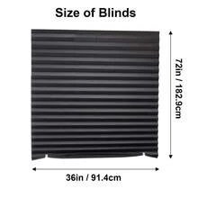 6-Pack Blackout Pleated Paper Shades – Cut-To-Size, No-Drill Window & Door Coverings For Home Or Travel | Lightweight, Portable, Easy Clip-On Installation (12 Clips Included) | 36 In W * 72 In H | Temporary Room Darkening Solution | Foldable & Reusab - Brown - View 3
