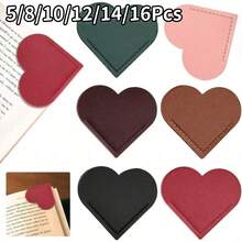 5/8/10/12/14/16 buah Pembatas Buku Berbentuk Hati, Bahan PU, Aneka Warna, Sangat Cepat Menempel, Melindungi Sudut Halaman + Fungsi Penanda, Cocok Untuk Pecinta Membaca (Warna Acak) - Beraneka warna - View 13