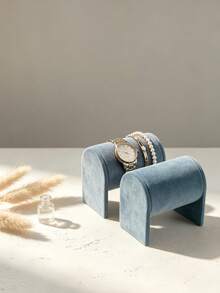 1pc Microfiber Watch Display Stand, Watch Storage Rack, Necklace Bracelet Storage Rack, Bangle Watch Storage Rack, Display Stand, This Rack Can Be Used As A Storage Rack For Watches, Necklaces, Bracelets And Bangles - Multicolor - View 5