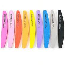1/2/5/10/20pcs Professional Double-Sided Colorful Sponge Nail File, Crescent-Shaped Shaped Sponge Buffer Strip For Polishing, Buffing And Shaping Nails, Dual-Use For Thick And Thin Nails, Pedicure And Manicure Tool - Multicolor - View 18