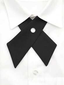 1PC Fashionable Academic Style School Uniform Solid Color Cross-Over Bow Tie Graduation Gown For Graduation Party Ceremony - Multicolor - View 1