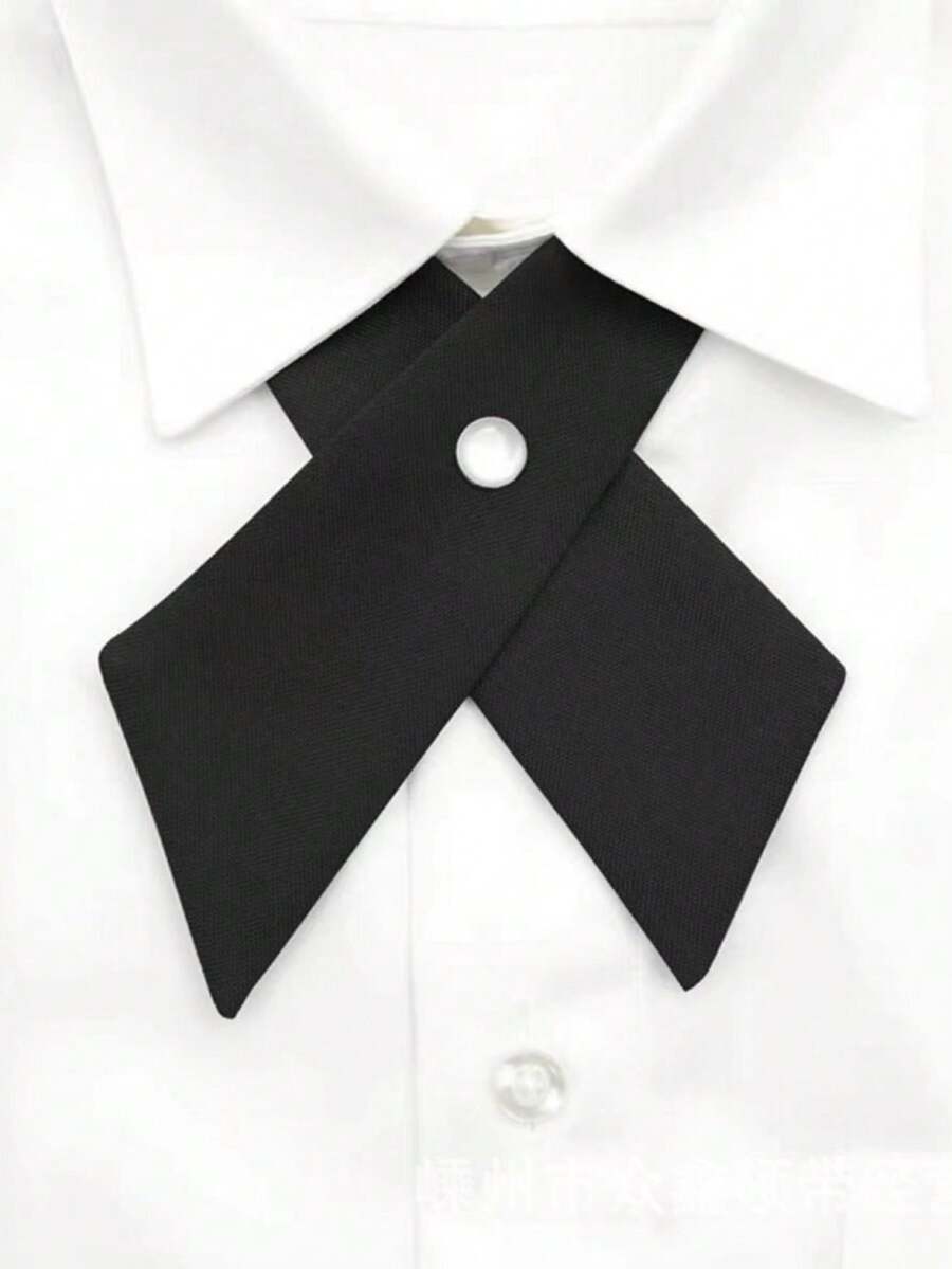 1PC Fashionable Academic Style School Uniform Solid Color Cross-Over Bow Tie Graduation Gown For Graduation Party Ceremony - Multicolor - View 1