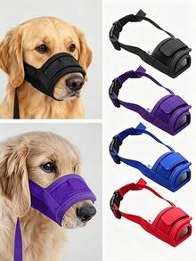 2/1pc Dog Muzzle, Soft Mesh Material, Suitable For Small, Medium And Large Dogs Such As Chihuahua, Poodle, Husky, Labrador, Etc., Breathable, Prevents Biting, Chewing And Grooming, Does Not Affect Panting And Drinking - Pink - View 6