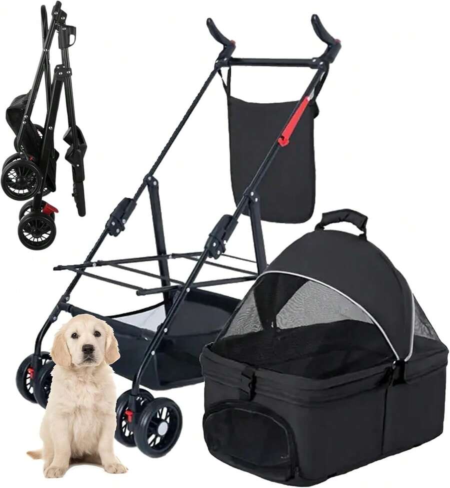 Pet Strollers - Black - View 1