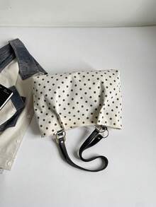 Tas Tote Kasual Motif Leopard Kapasitas Besar Model Baru untuk Sekolah dan Bimbingan Belajar - Putih - View 6