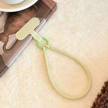 1 buah Tali Pergelangan Tangan Ponsel Silikon Bergelombang Warna Solid Macaron dengan Konektor T-Tab, Gantungan Kunci Ponsel Anti-Hilang Universal untuk Semua Casing Ponsel, Aksesori Gantungan Kunci Tali Tangan Pendek Portabel - MultiWarna - View 2