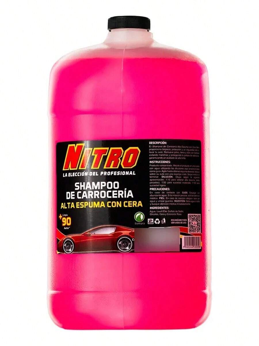 Nitro Shampoo De Carrocería Alta Espuma Y Cera De 4 L